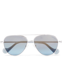 Moncler Aviator Style Palladium Plated Sunglasses