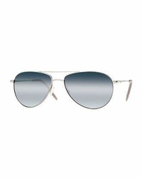 Oliver Peoples Benedict 59 Aviator Sunglasses