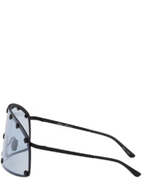 Rick Owens Black Blue Shielding Sunglasses