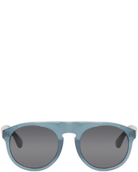 Dries Van Noten Blue Flat Top Sunglasses