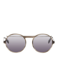 Alexander McQueen Blue Round Sunglasses