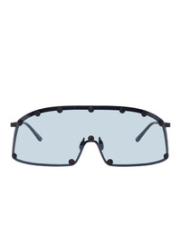 Rick Owens Blue Shielding Sunglasses