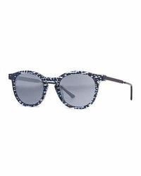 Thierry Lasry Boundary Abstract Round Sunglasses Blue