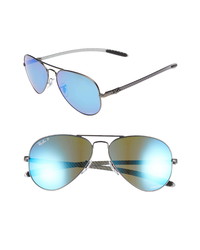 Ray-Ban Chromance 58mm Polarized Aviator Sunglasses