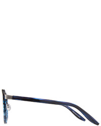 Barton Perreira Dalziel Round Universal Fit Sunglasses Midnightpewterarctic Blue