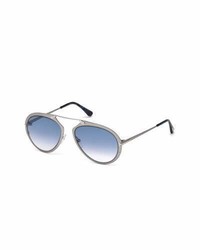 Tom Ford Dashel Aviator Sunglasses Silverblue