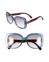 Fendi 55mm Retro Sunglasses Blue One Size