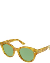 Gucci Gg 3745s Havana Acetate Round Frame Sunglasses
