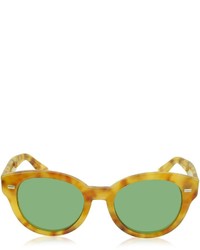 Gucci Gg 3745s Havana Acetate Round Frame Sunglasses