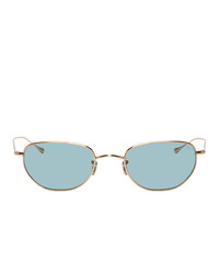 Eyevan 7285 Gold And Blue 16152 Sunglasses