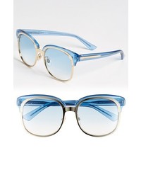 Gucci 56mm Sunglasses Gold Blue Sapphire One Size