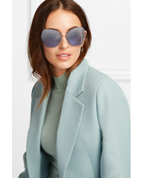 Dolce & Gabbana Hexagon Frame Gold Tone And Acetate Mirrored Sunglasses