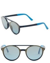 Web Injected 61mm Round Shield Sunglasses