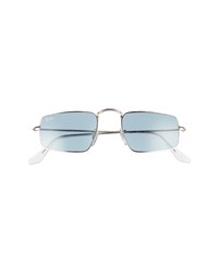 Ray-Ban Legend 49mm Rectangular Sunglasses In Silverblue At Nordstrom