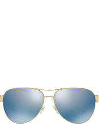 Tory Burch Logo Aviator Sunglasses