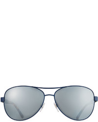 Burberry Mirrored Check Aviator Sunglasses