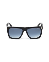Tom Ford Morgan 57mm Gradient Rectangle Sunglasses