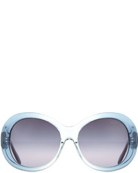 Roberto Cavalli Oversize Round Sunglasses Light Blue
