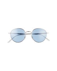 Ray-Ban Phantos 50mm Gradient Round Sunglasses In Silverblue At Nordstrom