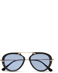 Tom Ford Private Collection Aviator Style Horn And Gold Tone Sunglasses