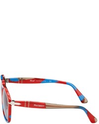 JW Anderson Red Blue Persol Edition Aviator Sunglasses