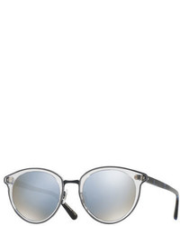 Oliver Peoples Spelman Square Floating Lens Sunglasses Blue