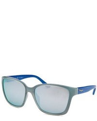 Salvatore Ferragamo Square Powder Blue Sunglasses