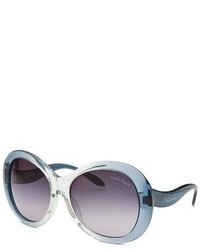 Roberto Cavalli Taj Oversized Translucent Light Blue Sunglasses