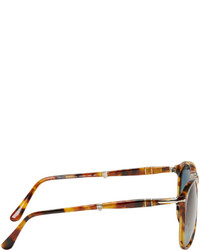Persol Tortoiseshell Folding Pilot Sunglasses