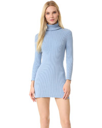 long blue sweater dress