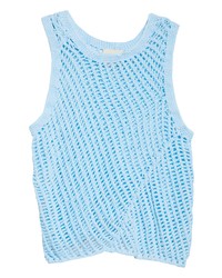 Nicholas Daley Hand Knit Sweater Vest In Powder Blue At Nordstrom