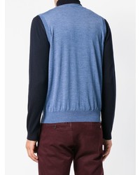 Canali V Neck Sleeveless Sweater