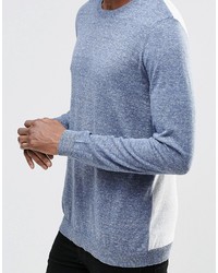 Asos Cotton Sweater With Contrast Back