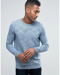 Pull&Bear Knitted Sweatshirt In Blue