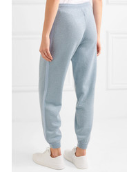 Allude Metallic Wool And Cashmere Blend Track Pants