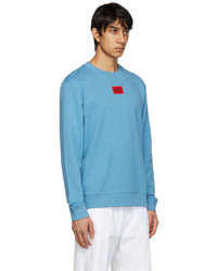 Hugo Blue Cotton Sweatshirt
