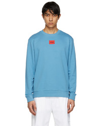 Hugo Blue Cotton Sweatshirt