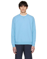 Sunspel Blue Crewneck Sweatshirt
