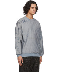 Bless Blue Denim Minilogo Sweater