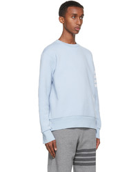 Thom Browne Blue Double Face Relaxed Fit 4 Bar Sweatshirt