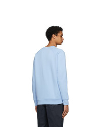MAISON KITSUNÉ Blue Flocked Parisien Sweatshirt