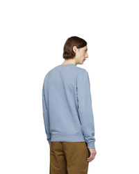Sunspel Blue Loopback Sweatshirt