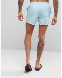 Asos Swim Shorts In Light Blue Short Length