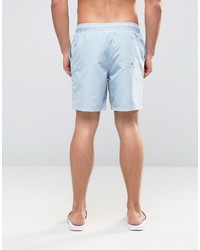 Asos Swim Shorts In Washed Blue Mid Length