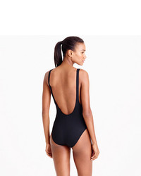 J.Crew Plunging Scoopback One Piece Swimsuit In Italian Matte