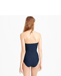 J.Crew Ruched Bandeau One Piece Swimsuit