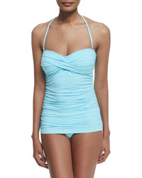 Tommy Bahama Shirred Twist Front One Piece Swimsuit
