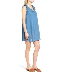AG Jeans Ag The Dixie Cotton Chambray Swing Dress