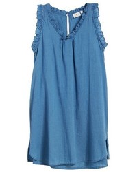 AG Jeans Ag The Dixie Cotton Chambray Swing Dress