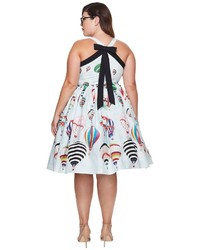 Unique Vintage Plus Size Sleeveless Dolly Swing Dress Dress